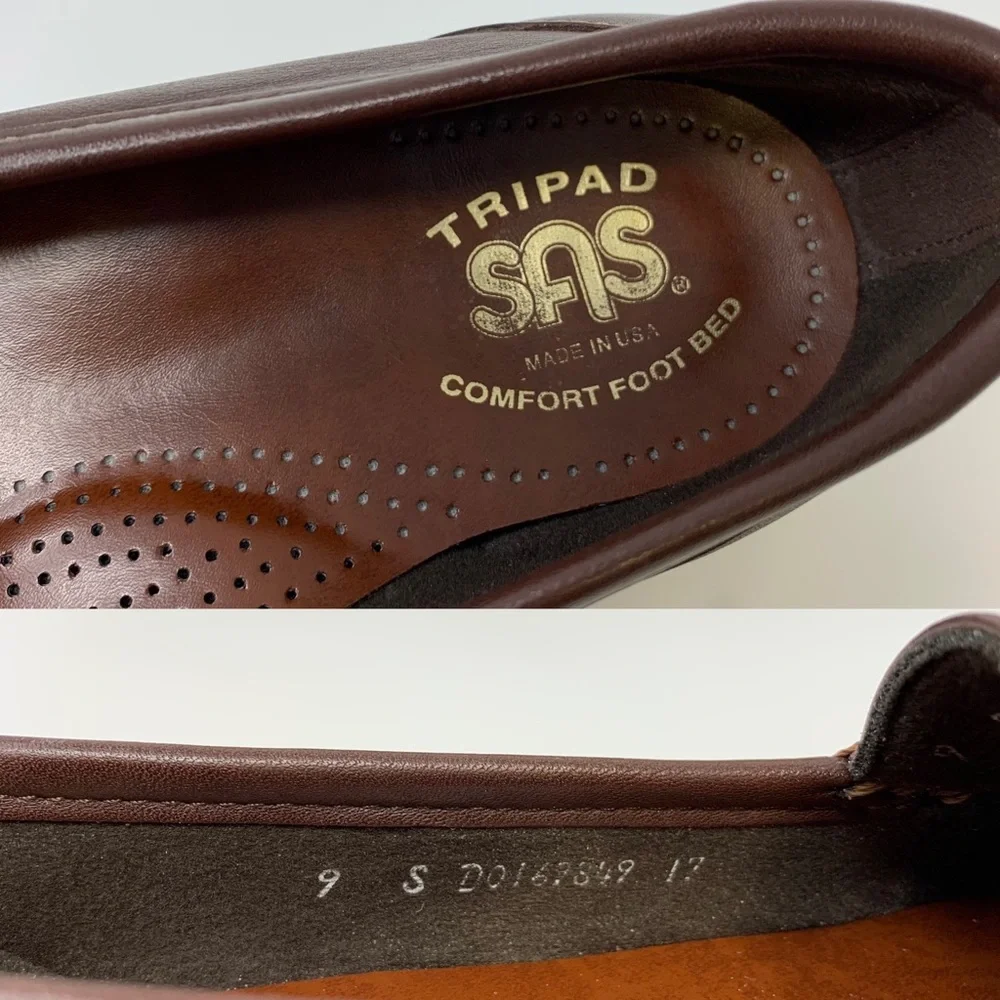SAS Tripad Comdort Bed Brown Slip On Loafers Shoes